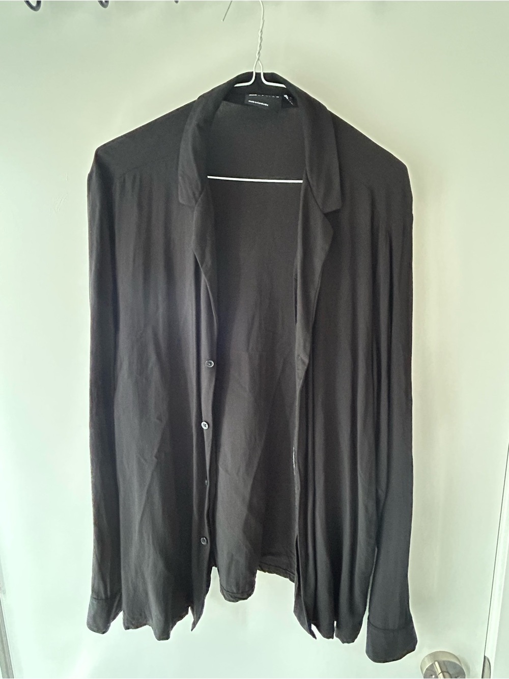 Men's Black Lightweight Button-Front Jacket